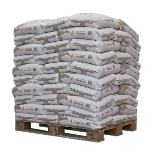 Französische Holzpellets SunPower 6 mm — Palette 1 050 kg (70 Säcke) · DINplus · ENplus A1 · NF