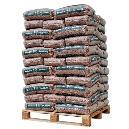 Valboval Premium Holzpellets — Palette 975 kg (65 Säcke) · DINplus · 100 % Nadelholz
