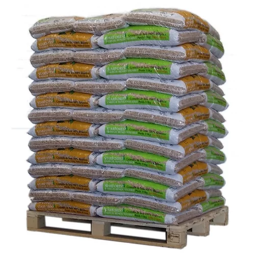 Holzpellets Starforest 6 mm — Palette 1 050 kg (70 Säcke à 15 kg) · DINplus